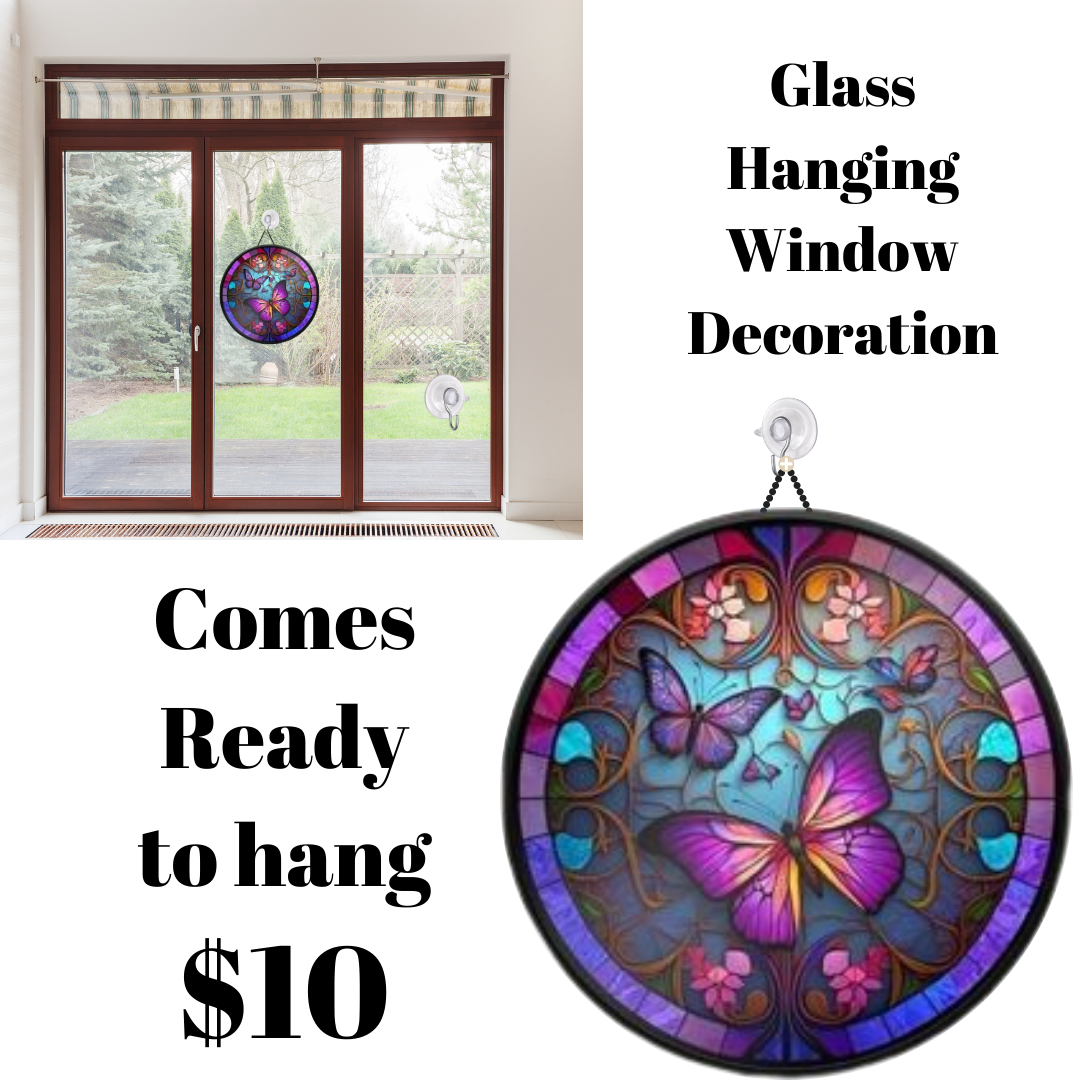 Whimsical Wings Stained Glass Suncatcher