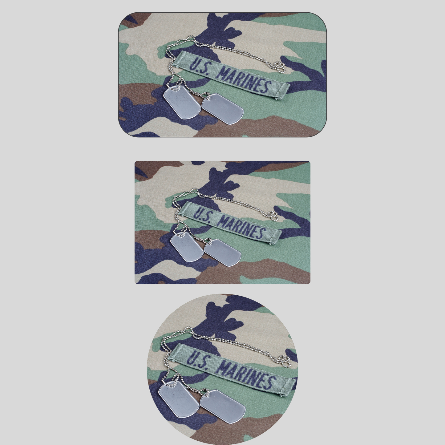 Patriotic Camo Marine Iron-On Patch