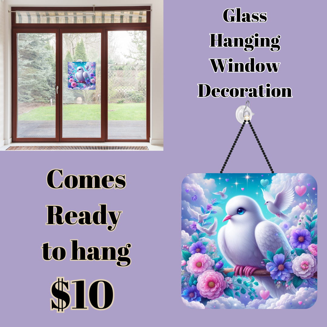 Floral Dove Bliss Window Charm