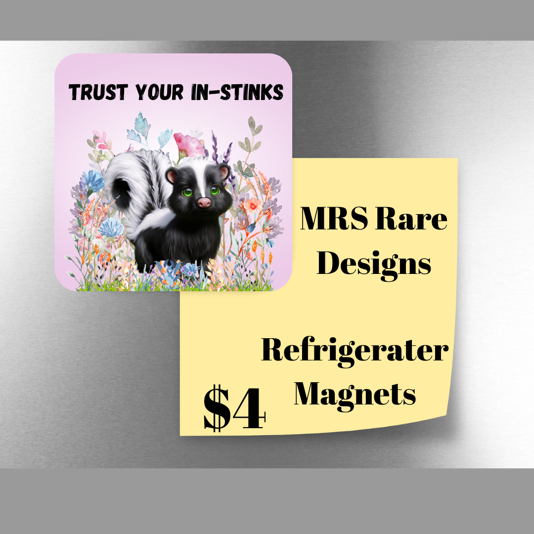 Inspirational Skunk Garden Magnets
