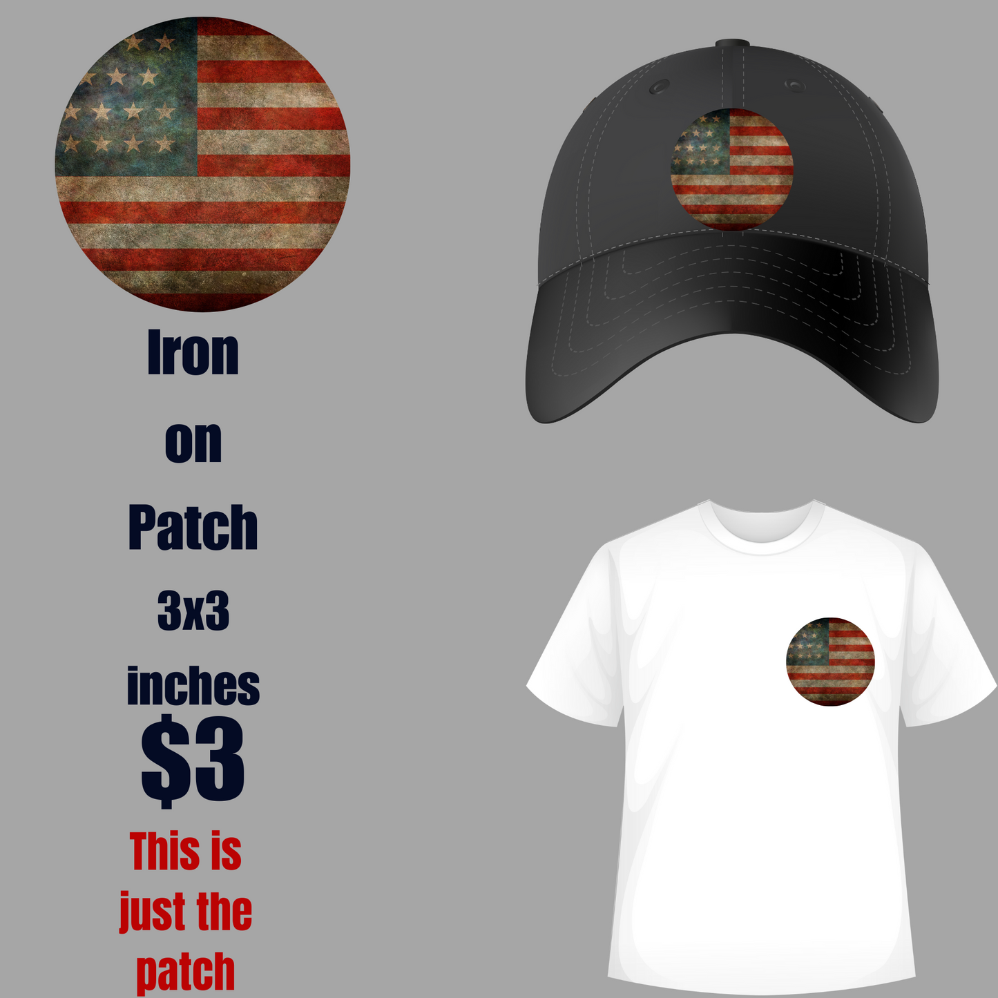 Old Glory Vintage Iron-On Patch