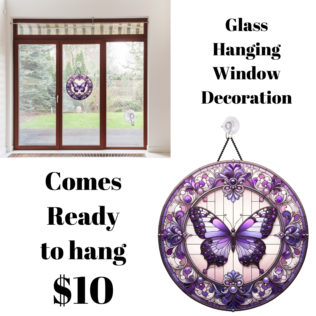 Enchanted Butterfly Stained Glass Window Charm