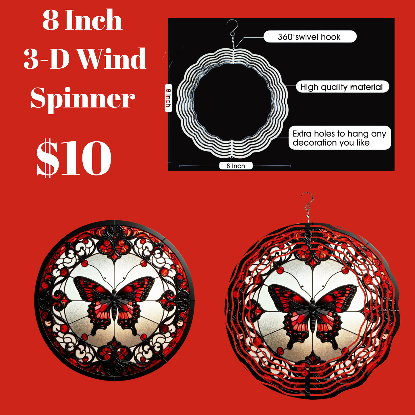 Butterfly Mosaic Wind Spinner Collection