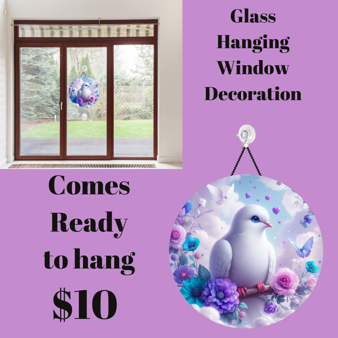 Seraphic Elegance Glass Suncatcher