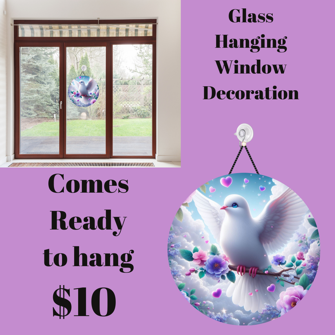 Seraphic Elegance Glass Suncatcher