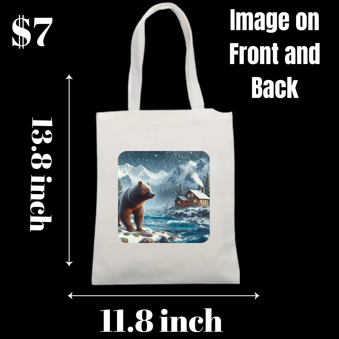 Winter Wilderness Retreat Canvas Tote Bag