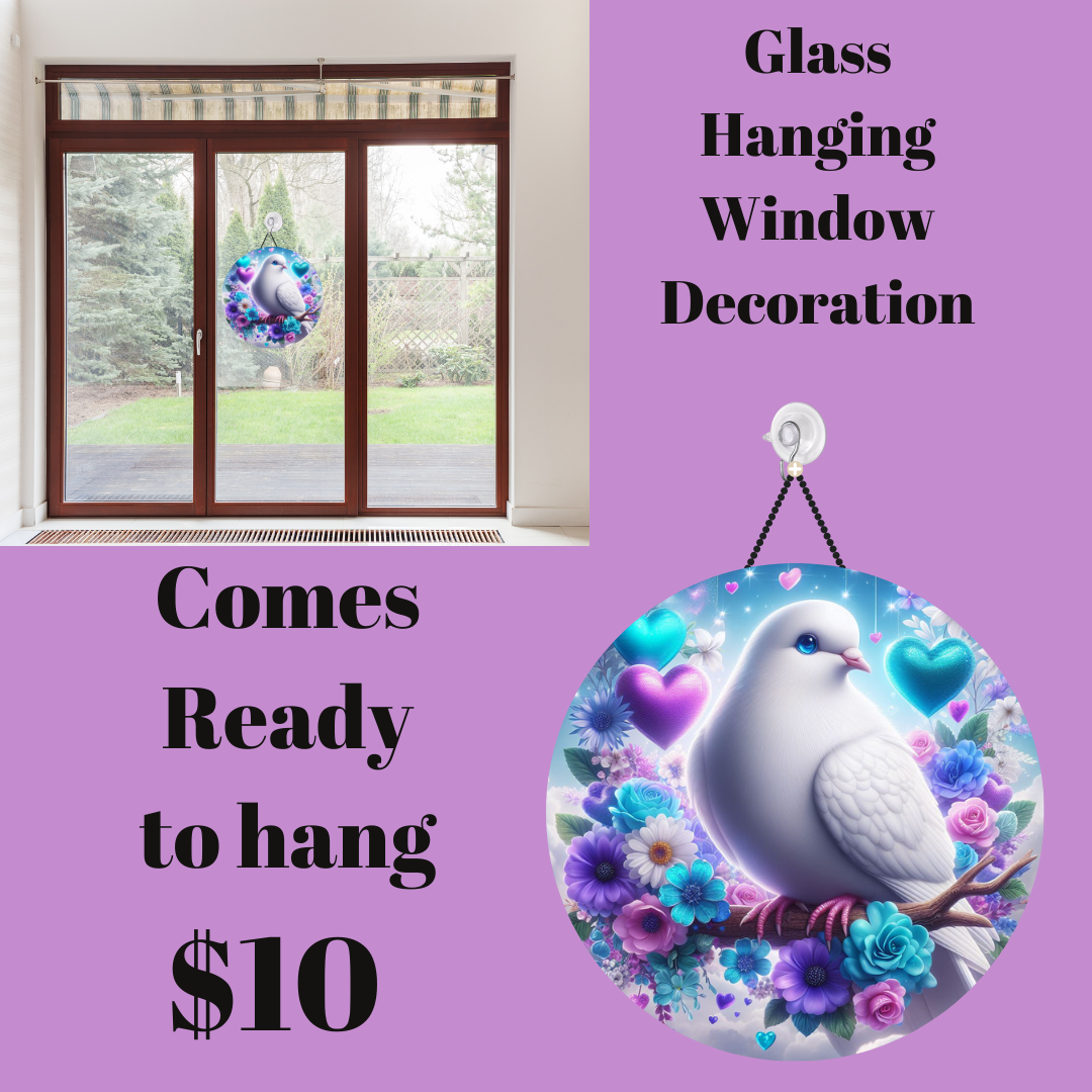 Seraphic Elegance Glass Suncatcher
