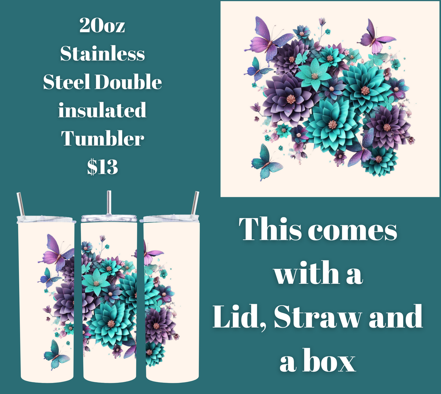 Butterfly Garden Bliss Tumbler