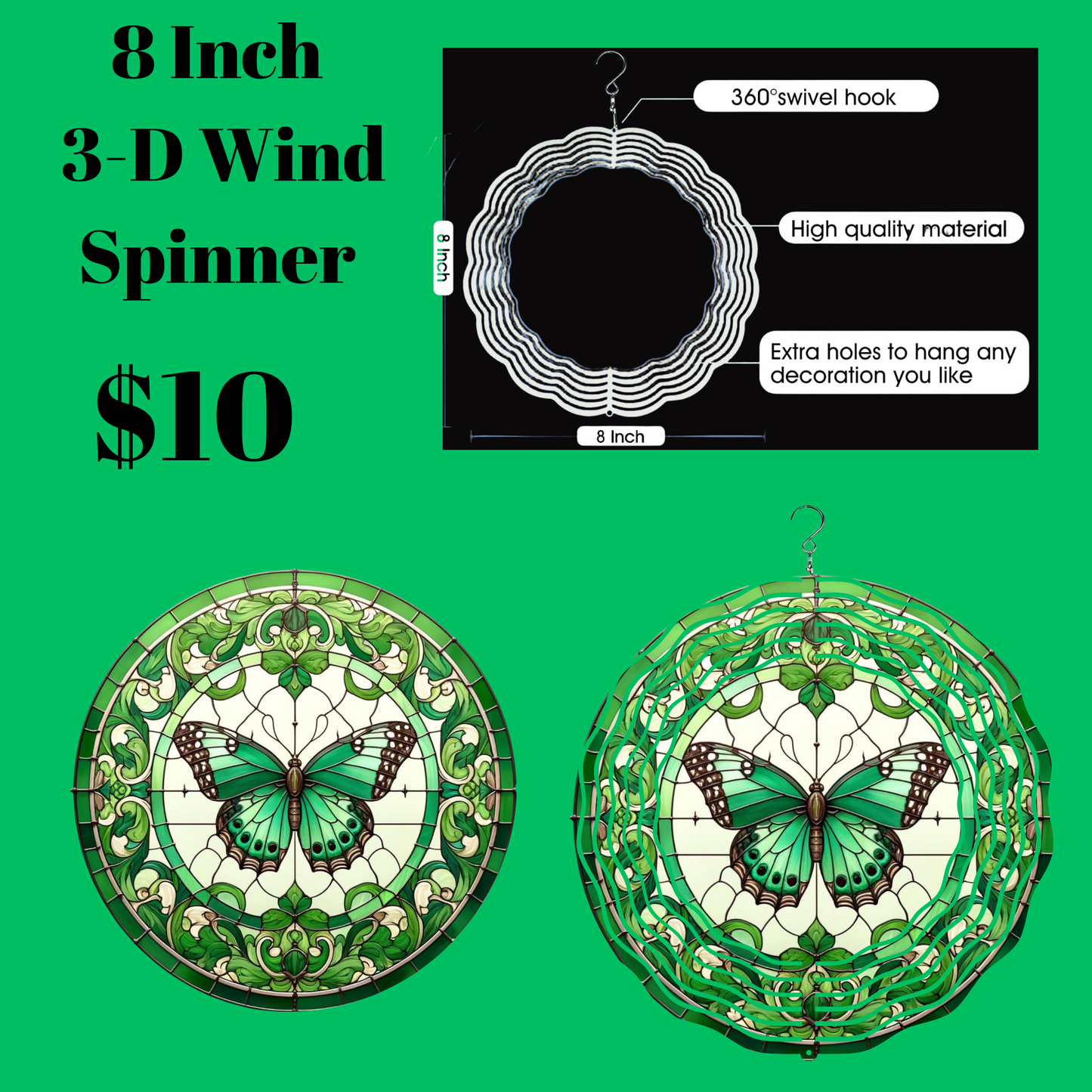 Butterfly Mosaic Wind Spinner Collection