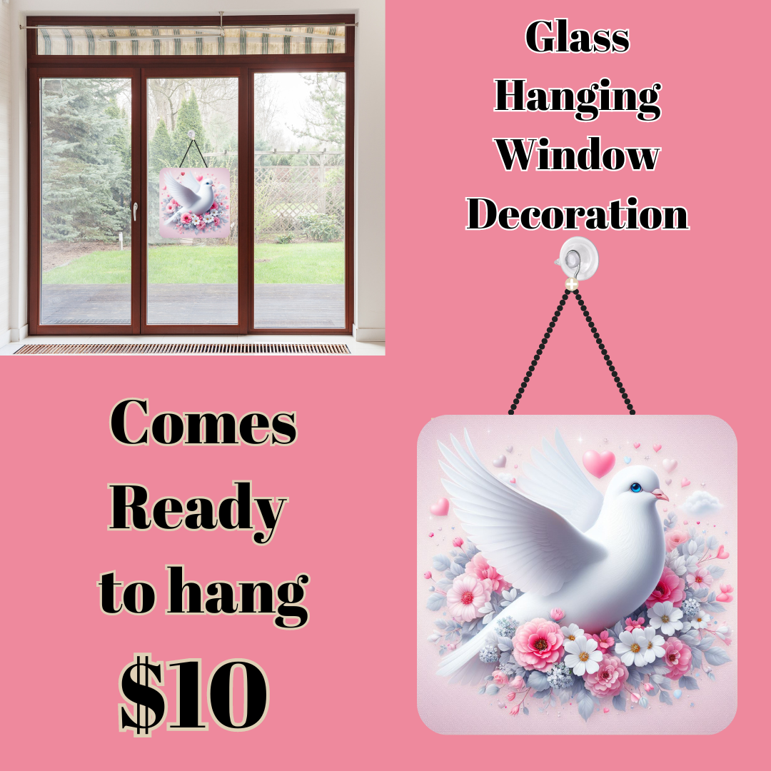 Floral Dove Bliss Window Charm
