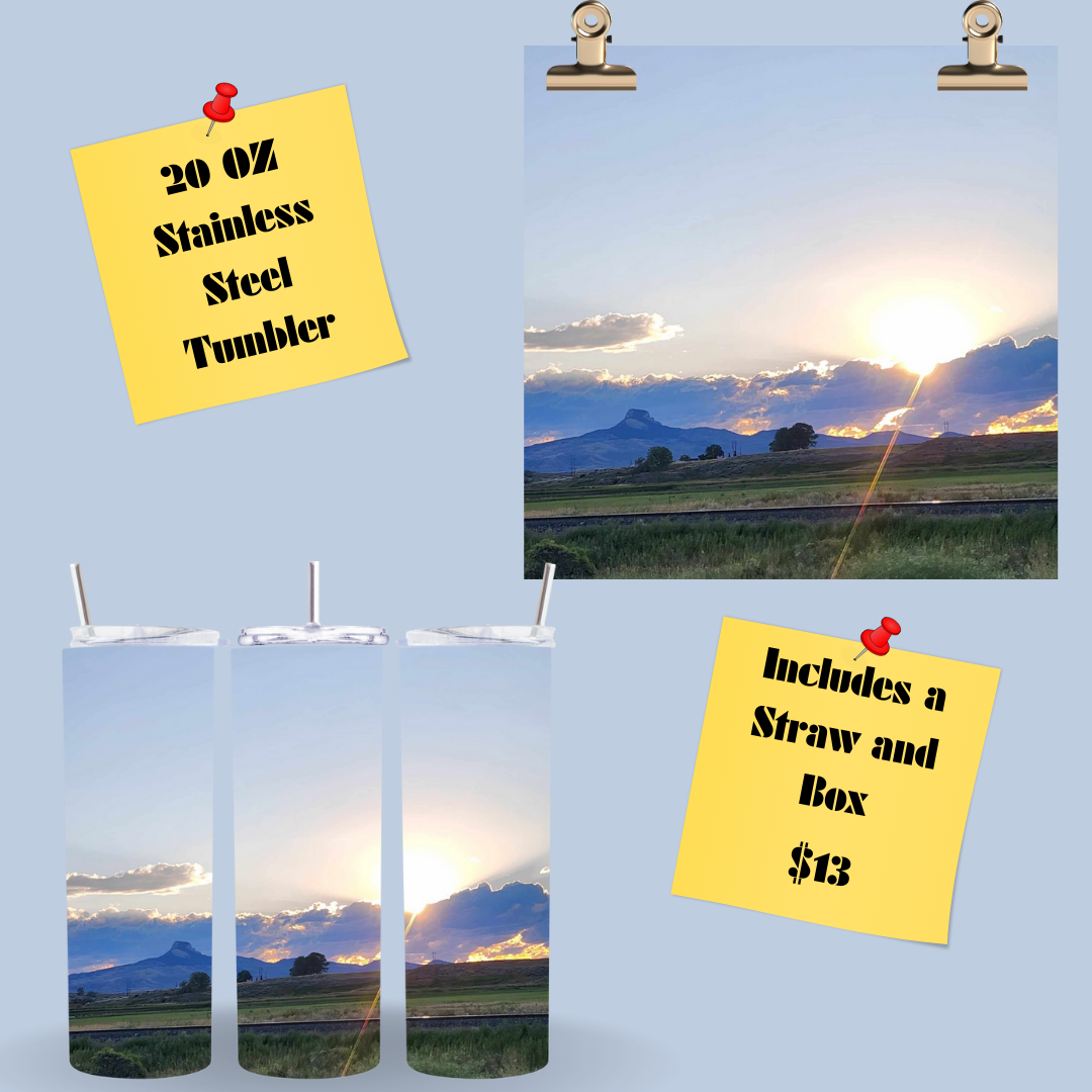 Heart Mountain Sunset Oz Stainless Steel Tumbler
