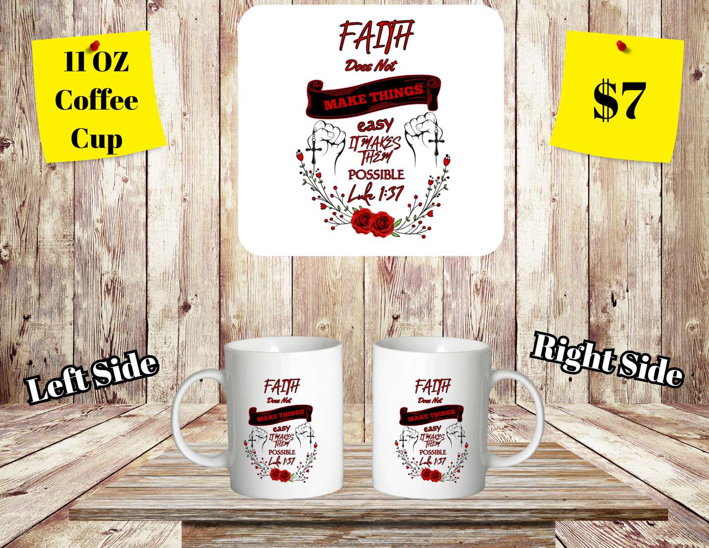 Inspirational Faith Quote Mugs