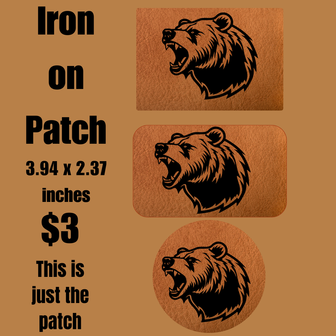 Roaring Bear Embroidery Patch