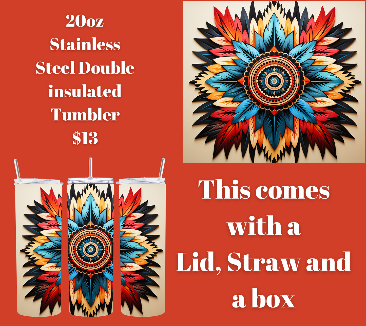 Aztec Odyssey Stainless Steel Tumbler