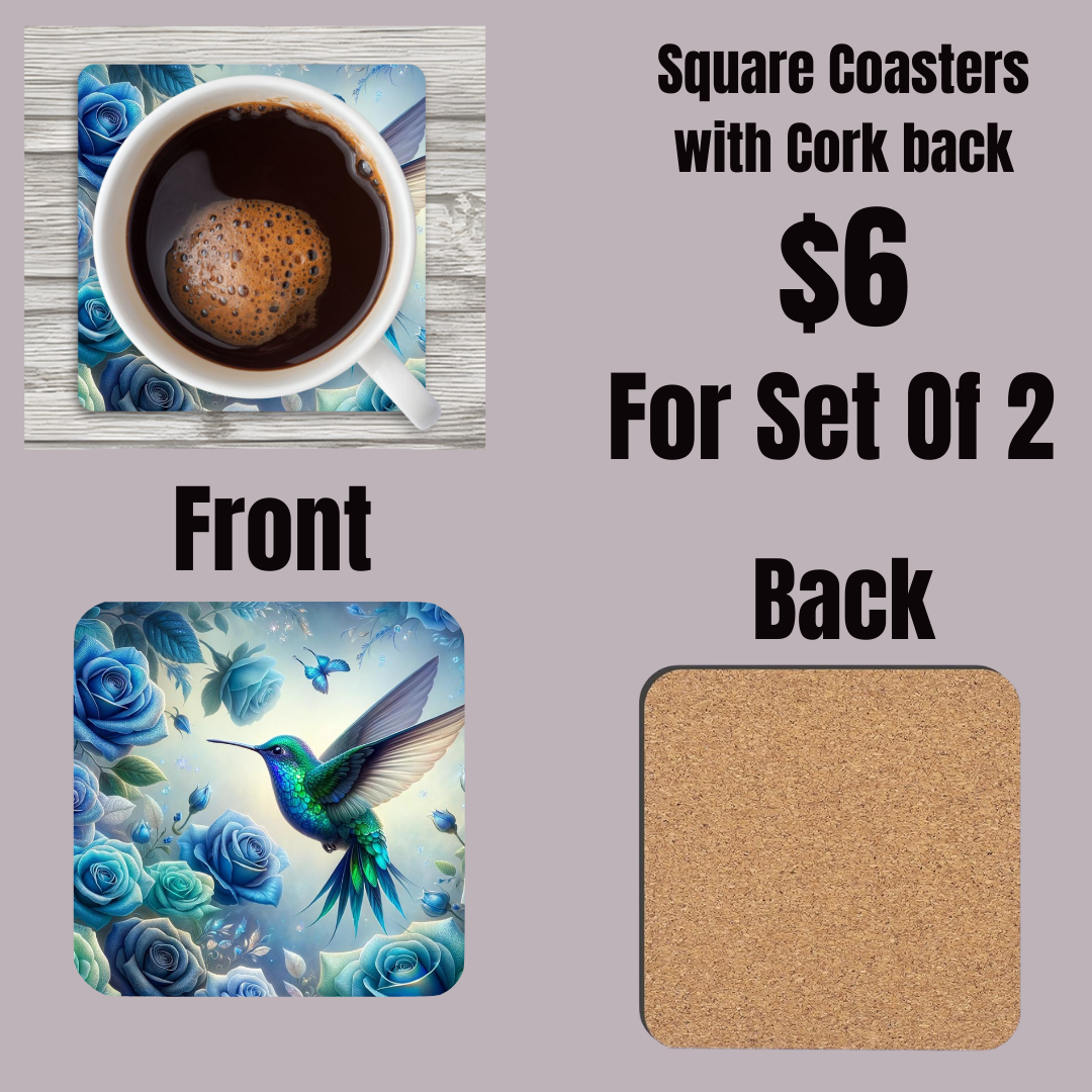Enchanted Garden Hummingbird Coasters
