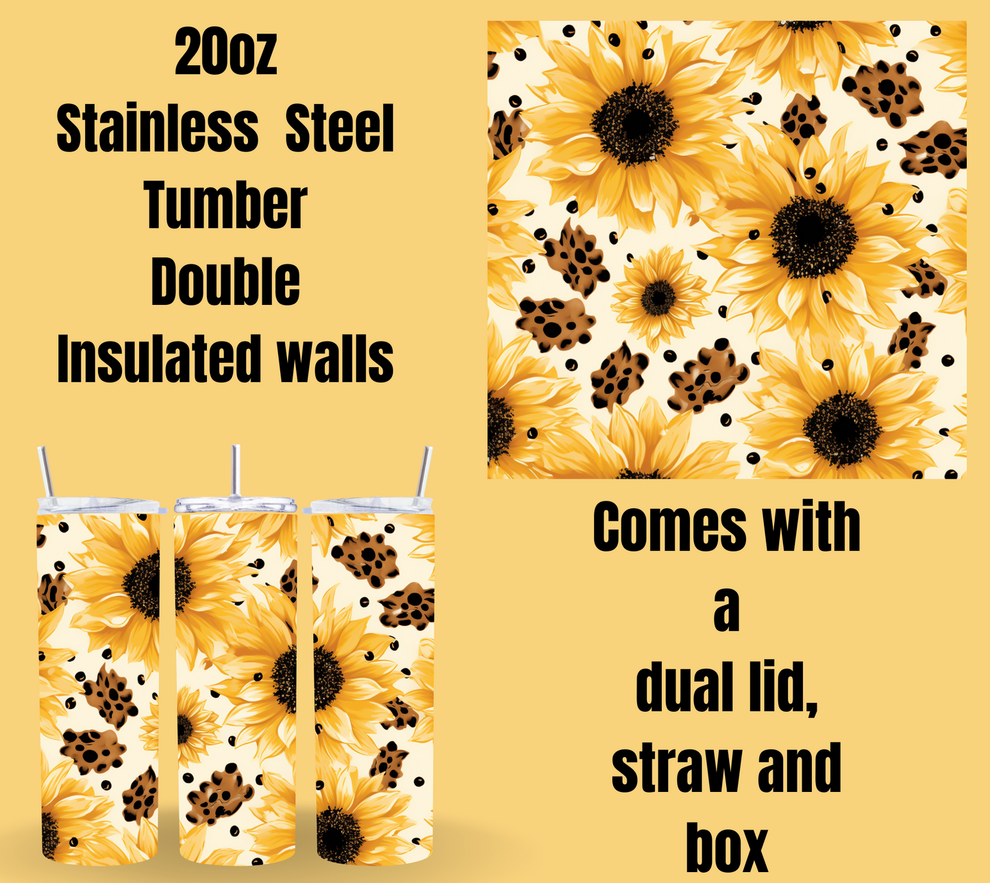 Sunflower Serenity Tumbler