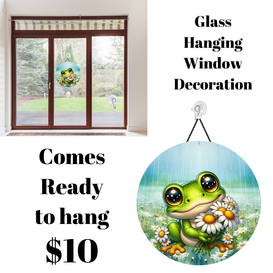 Sunbeam Serenade Frog Glass Window Décor