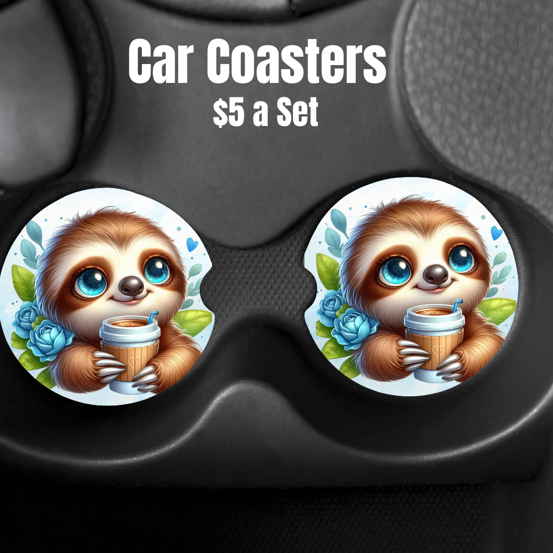Sloth Sanctuary Car Coaster Collection