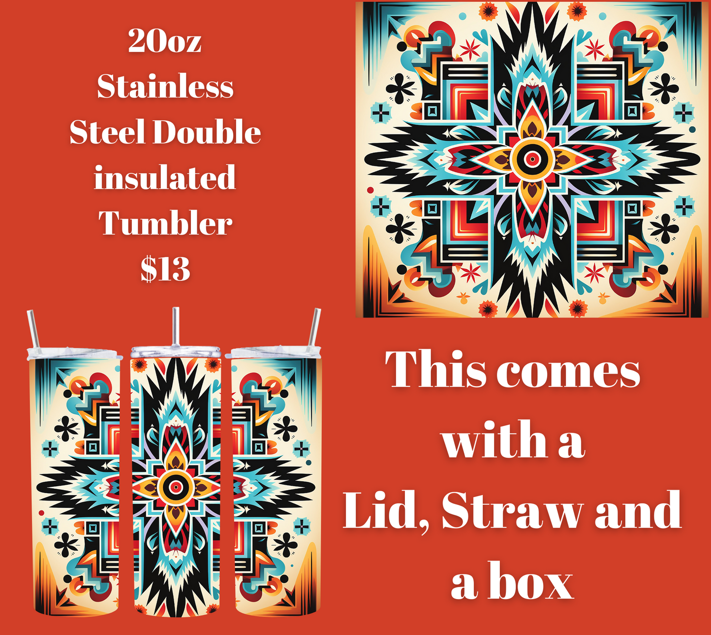 Aztec Odyssey Stainless Steel Tumbler