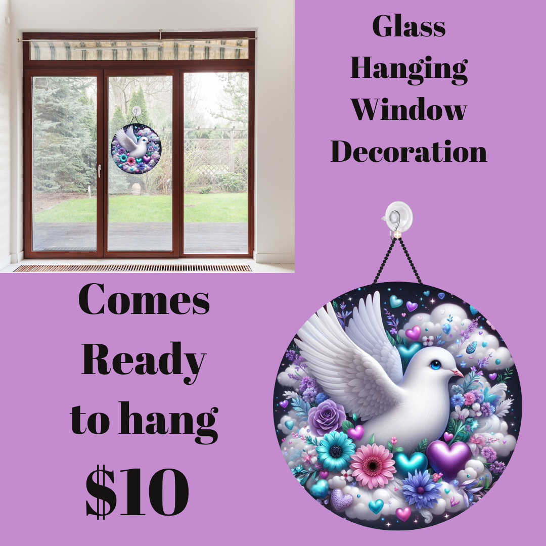 Seraphic Elegance Glass Suncatcher