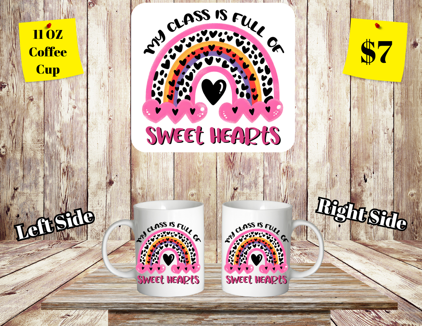 Cherished Educator Collection: 11 oz Teacher-Themed Coffee Mugs
