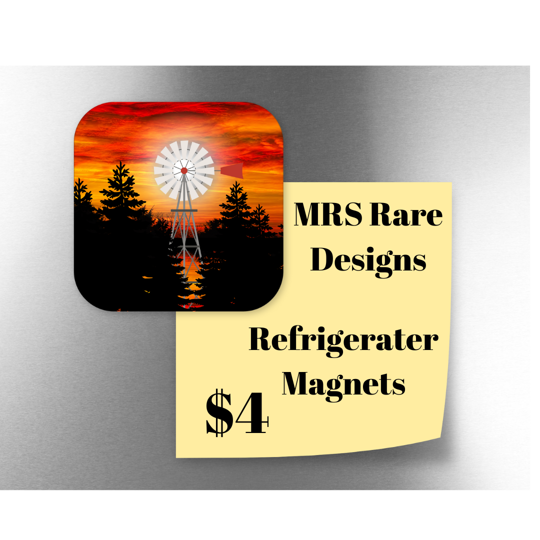 Sunset Windmill Magnet