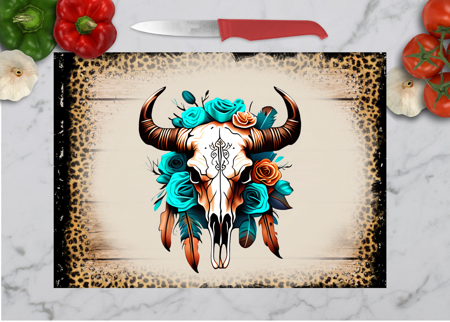Southwest Serenity Glass Cutting Board