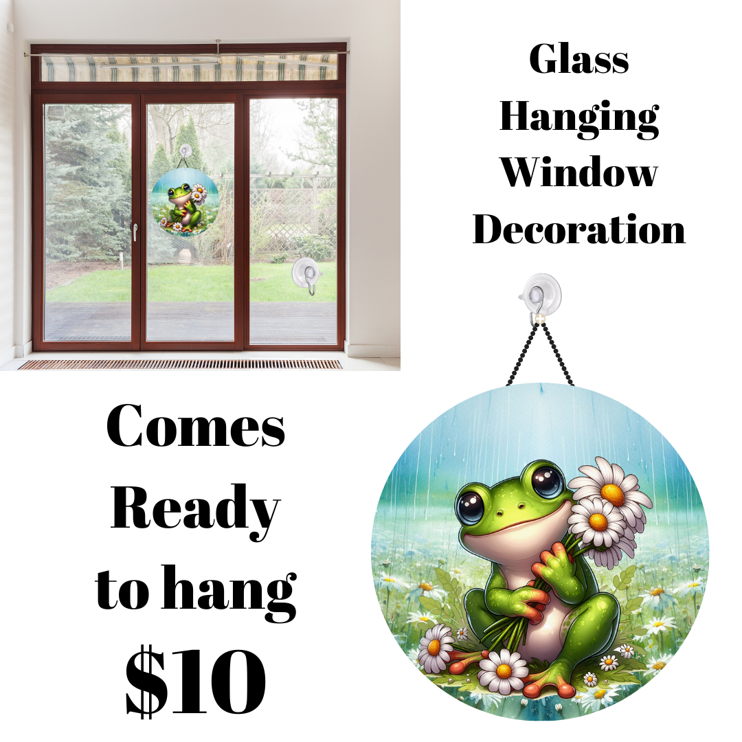 Sunbeam Serenade Frog Glass Window Décor