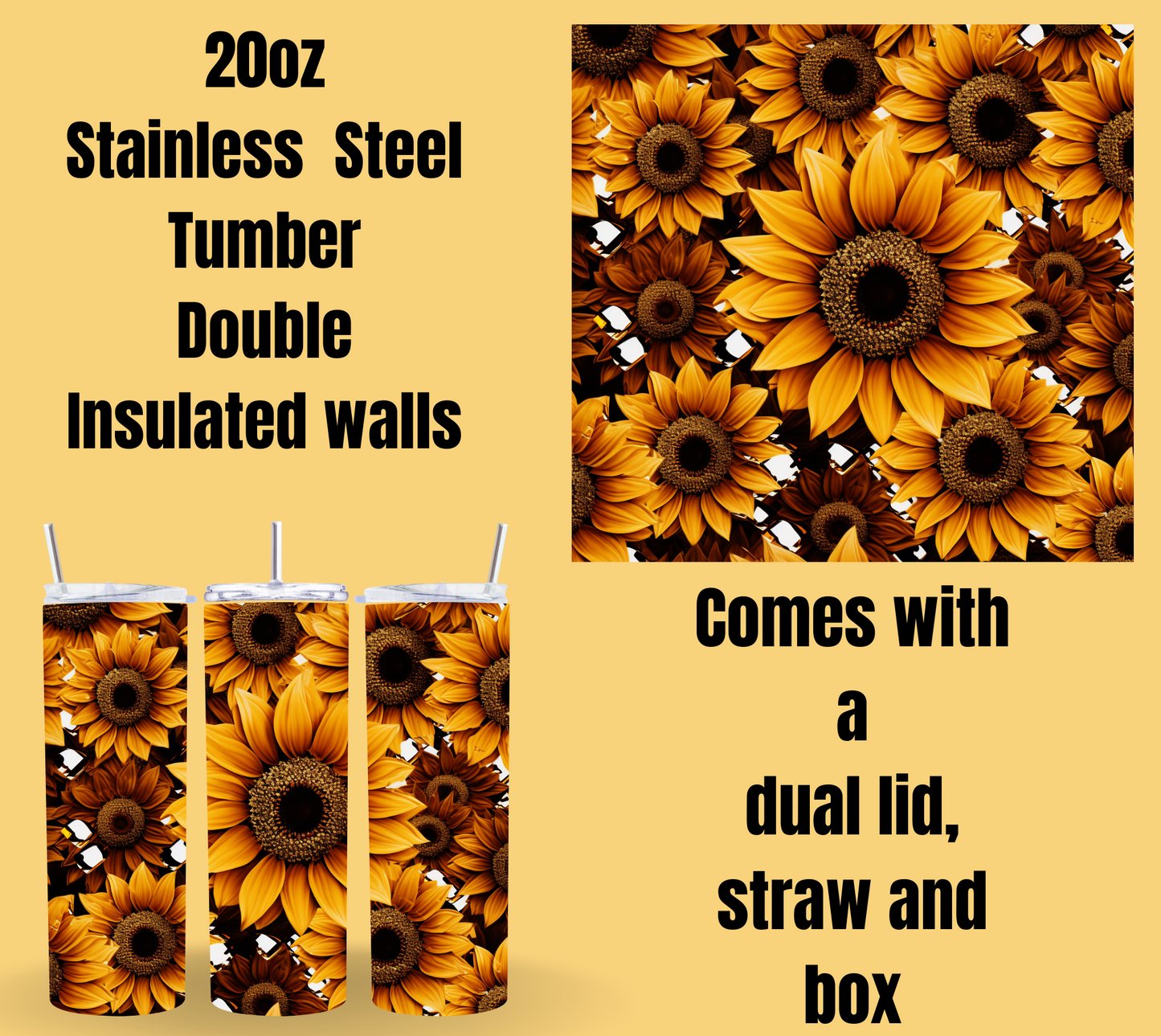 Sunflower Serenity Tumbler