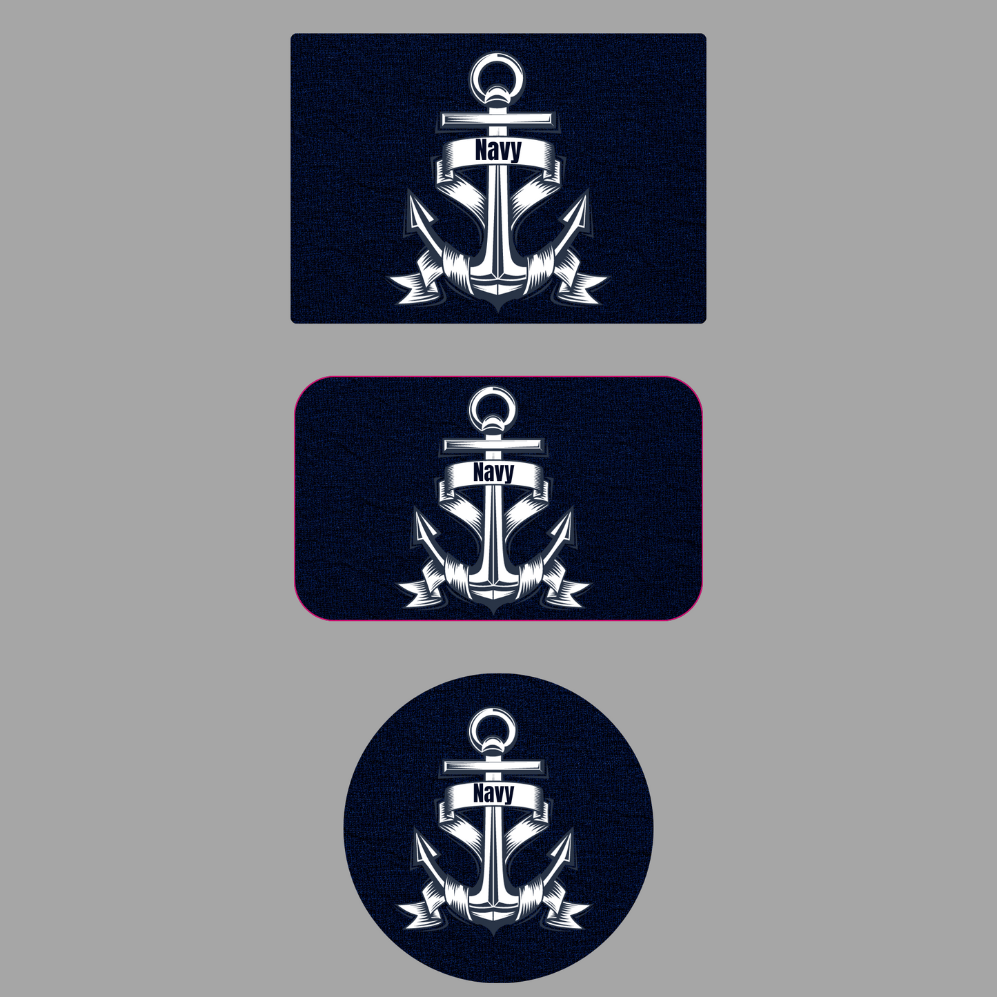 Naval Pride Anchor Iron-On Patch
