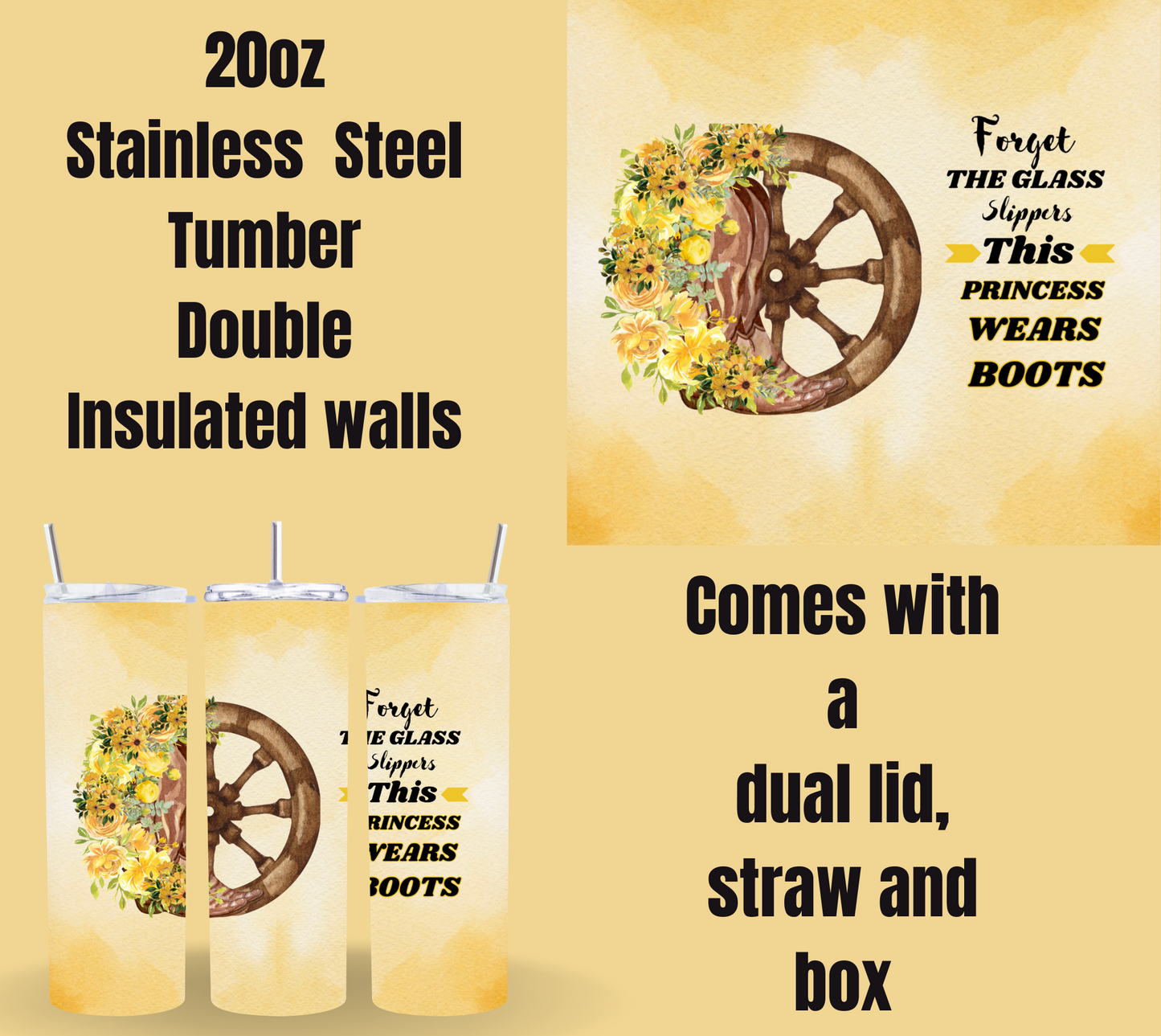 Rustic Charm Princess Tumbler Series