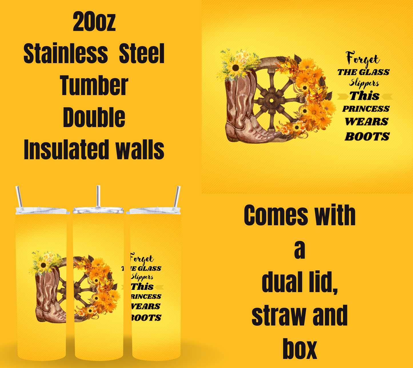 Rustic Charm Princess Tumbler Series