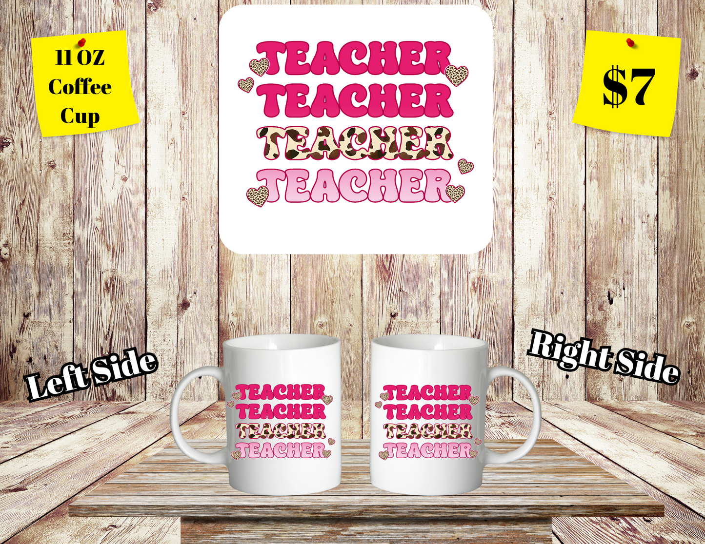 Cherished Educator Collection: 11 oz Teacher-Themed Coffee Mugs