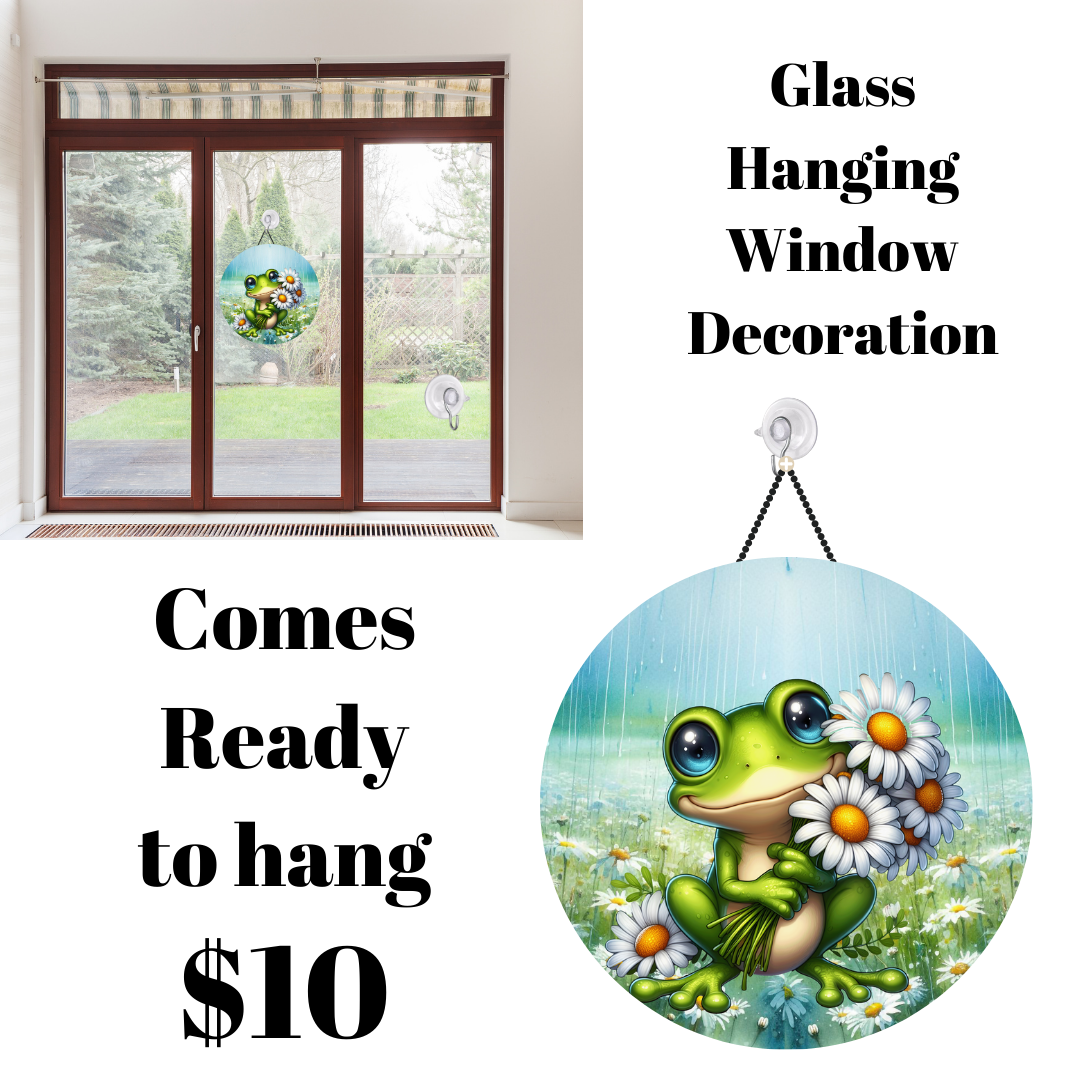 Sunbeam Serenade Frog Glass Window Décor