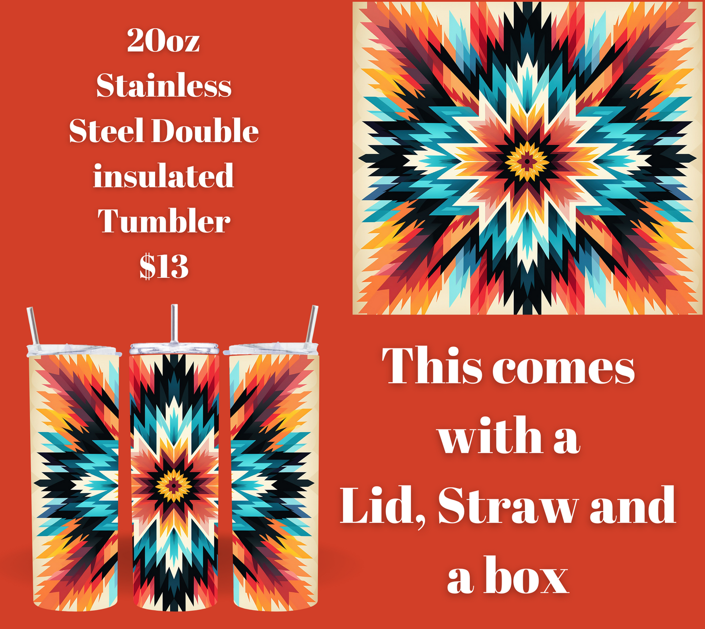 Aztec Odyssey Stainless Steel Tumbler