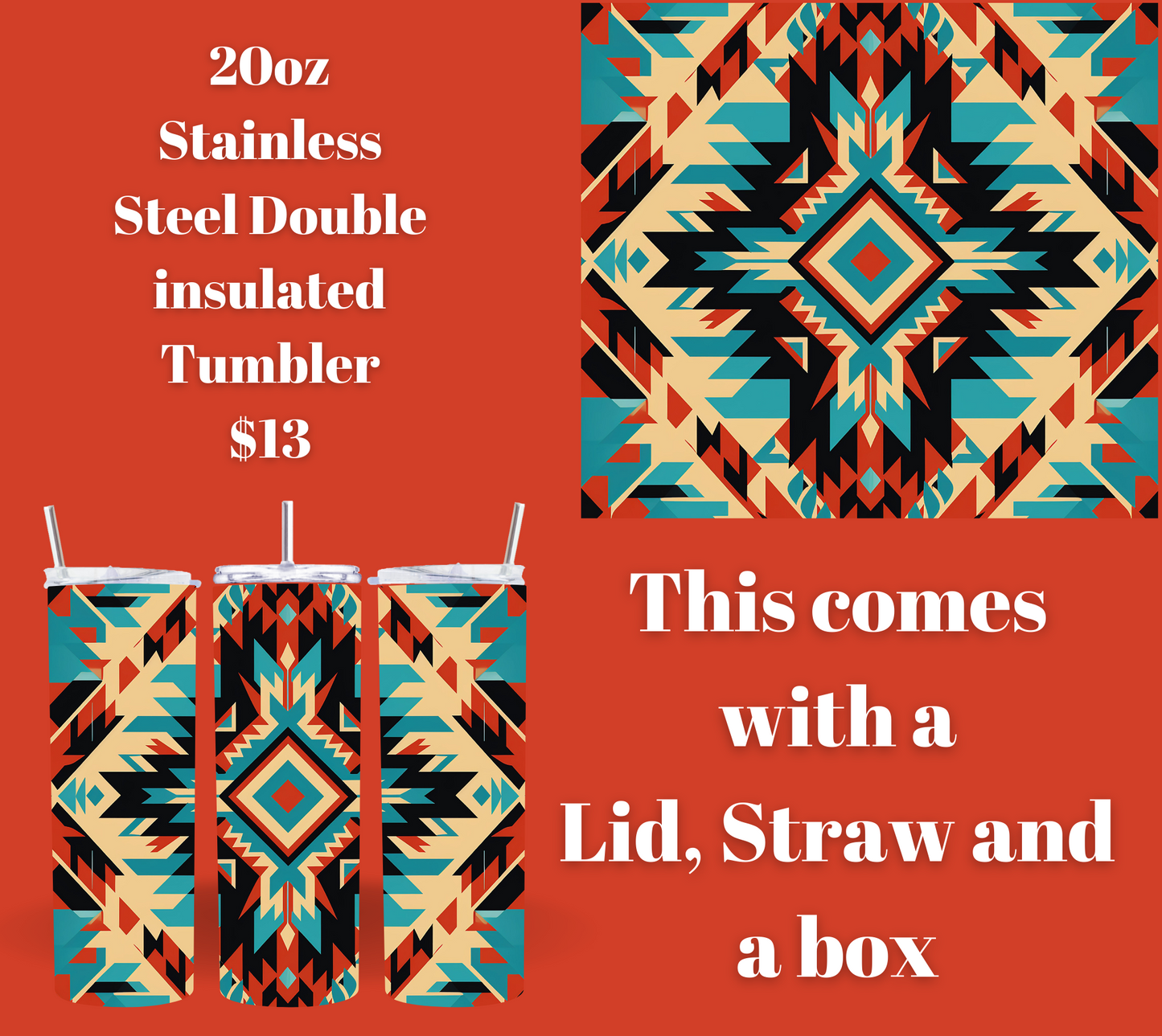 Aztec Odyssey Stainless Steel Tumbler