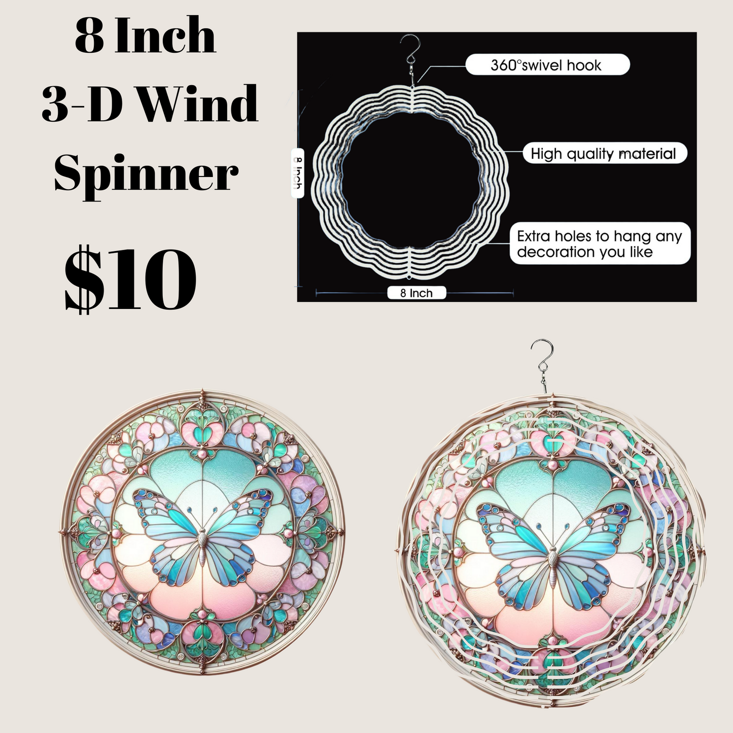 Butterfly Mosaic Wind Spinner Collection