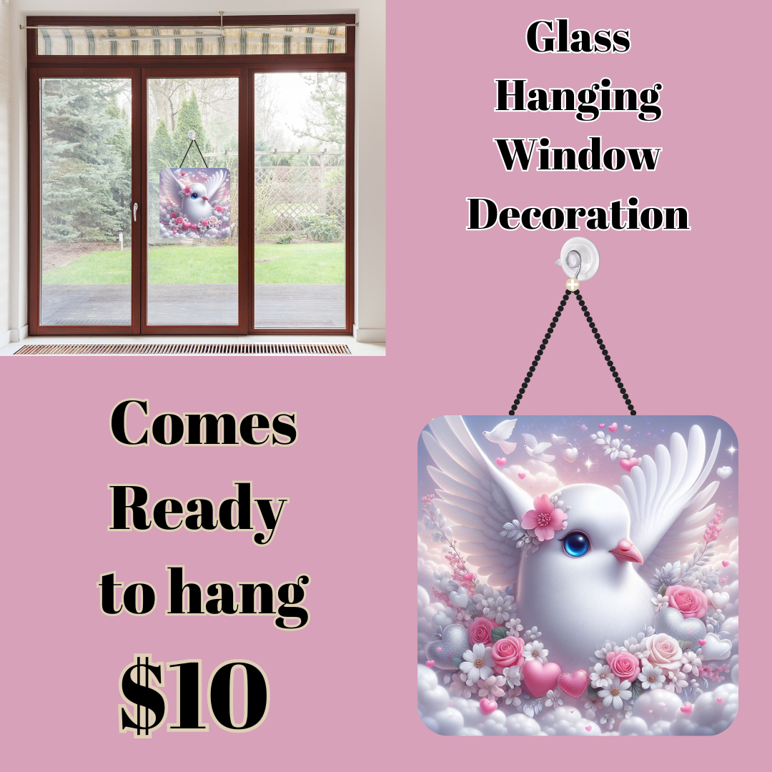 Floral Dove Bliss Window Charm