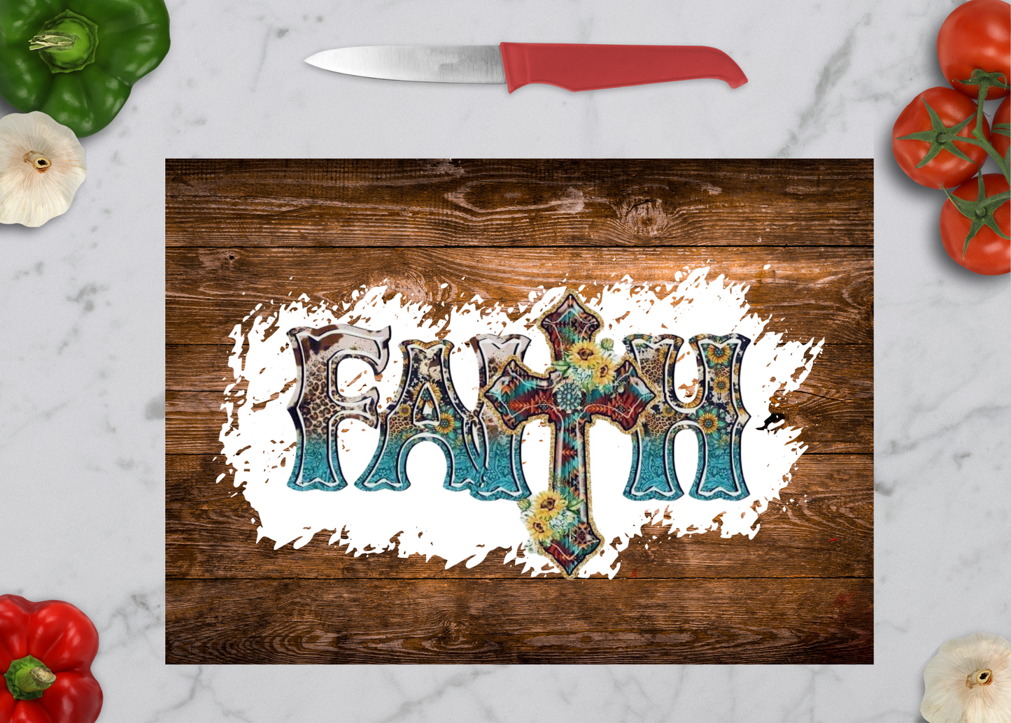 Have Faith Glass Cutting boards