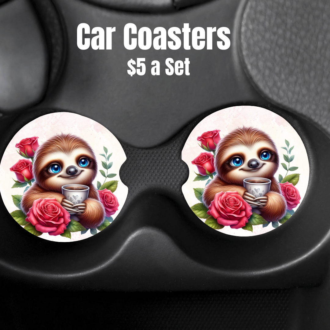 Sloth Sanctuary Car Coaster Collection