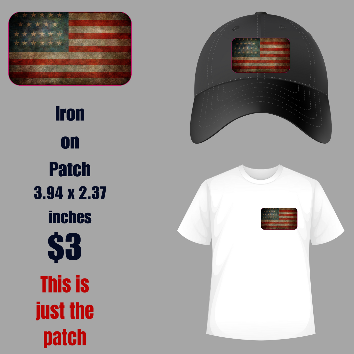 Old Glory Vintage Iron-On Patch