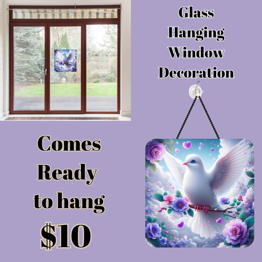 Floral Dove Bliss Window Charm