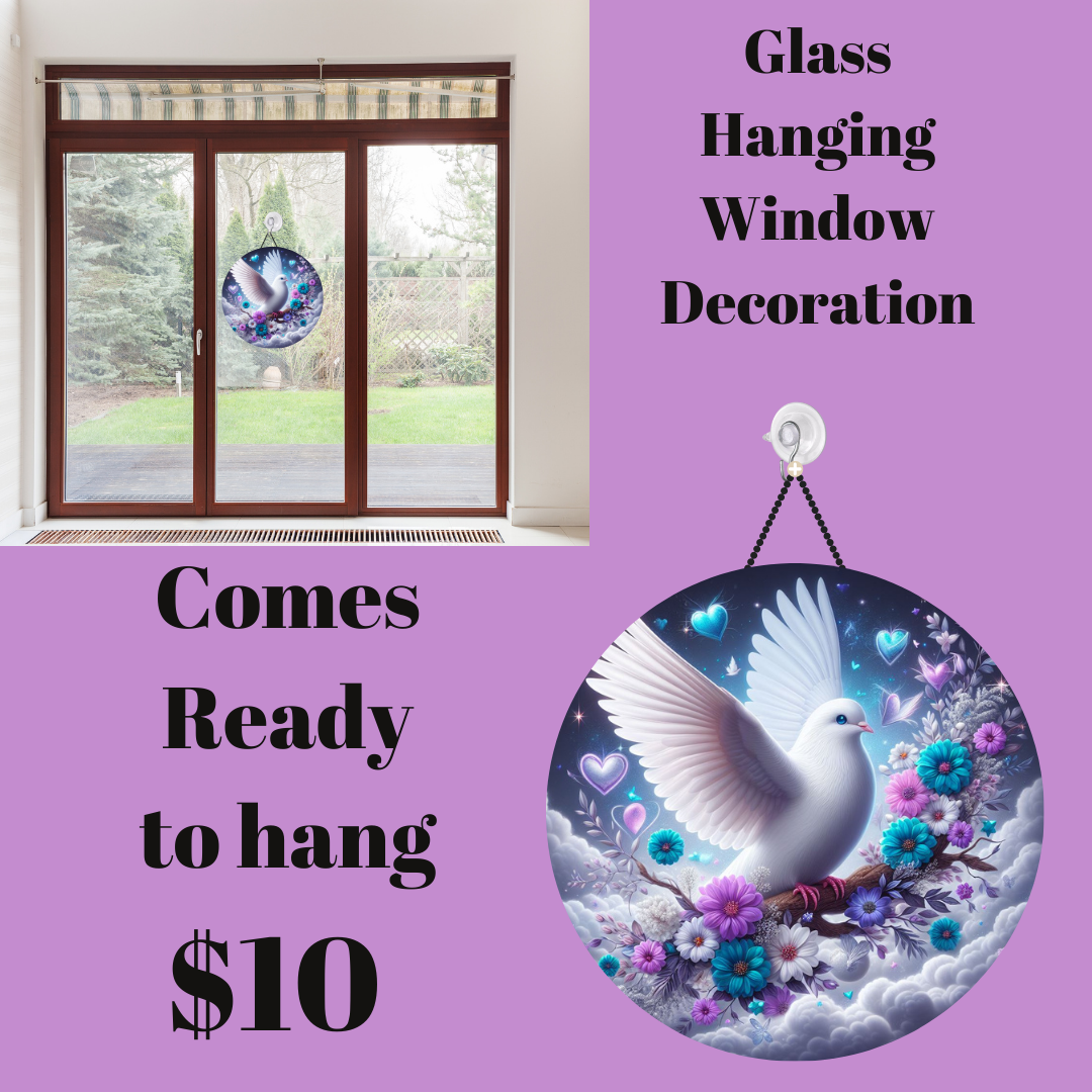 Seraphic Elegance Glass Suncatcher