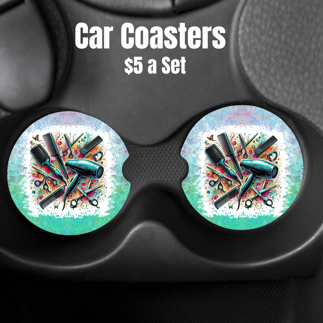 Stylist’s Palette Car Coasters