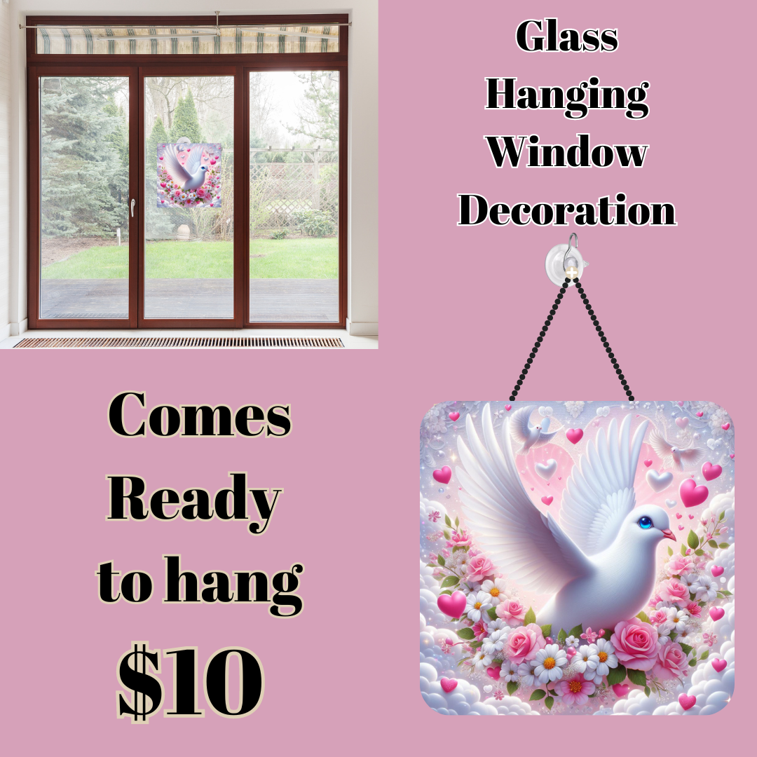 Floral Dove Bliss Window Charm