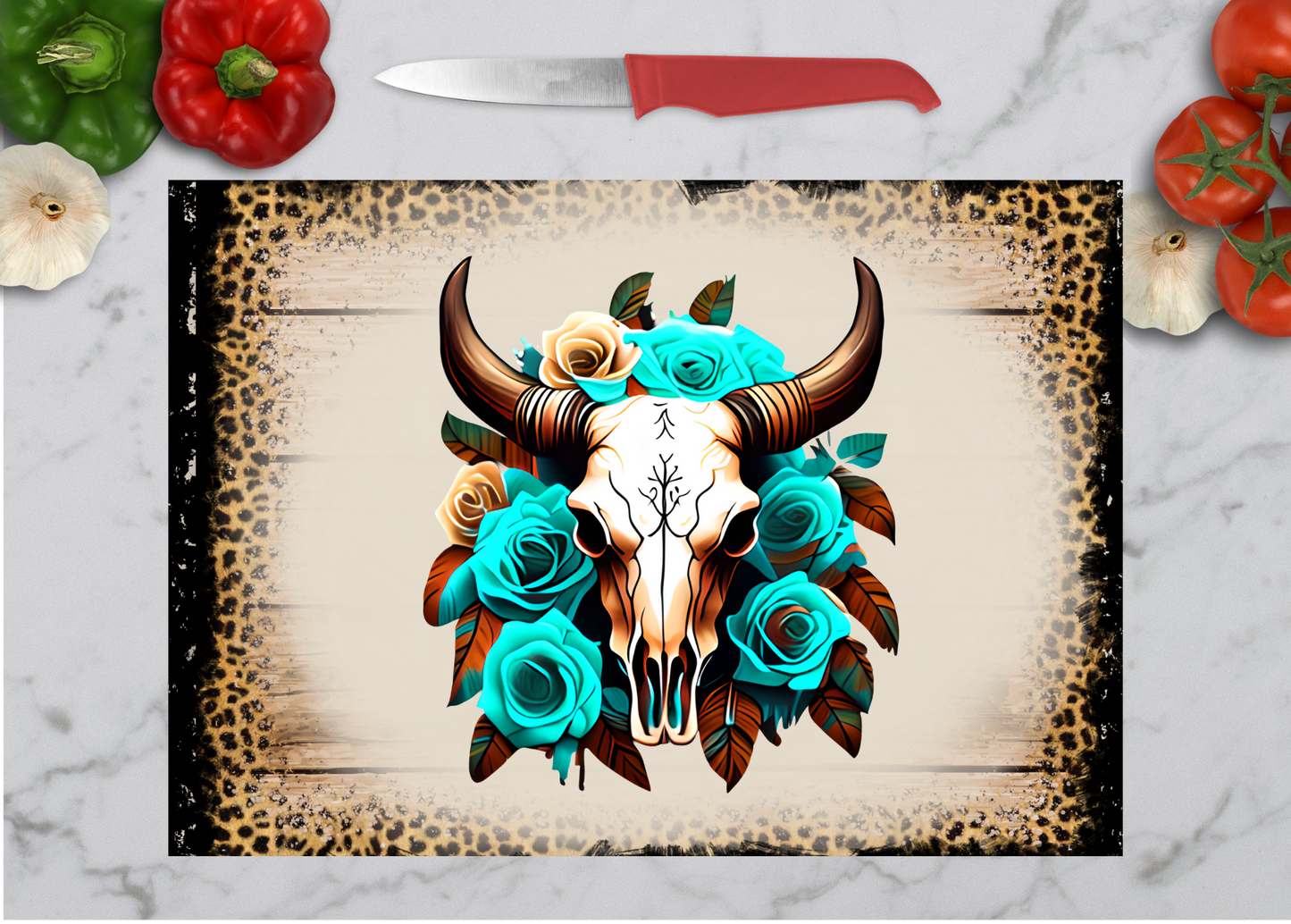 Southwest Serenity Glass Cutting Board