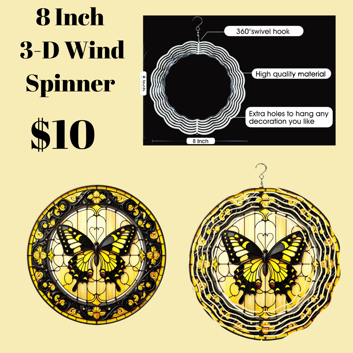Butterfly Mosaic Wind Spinner Collection