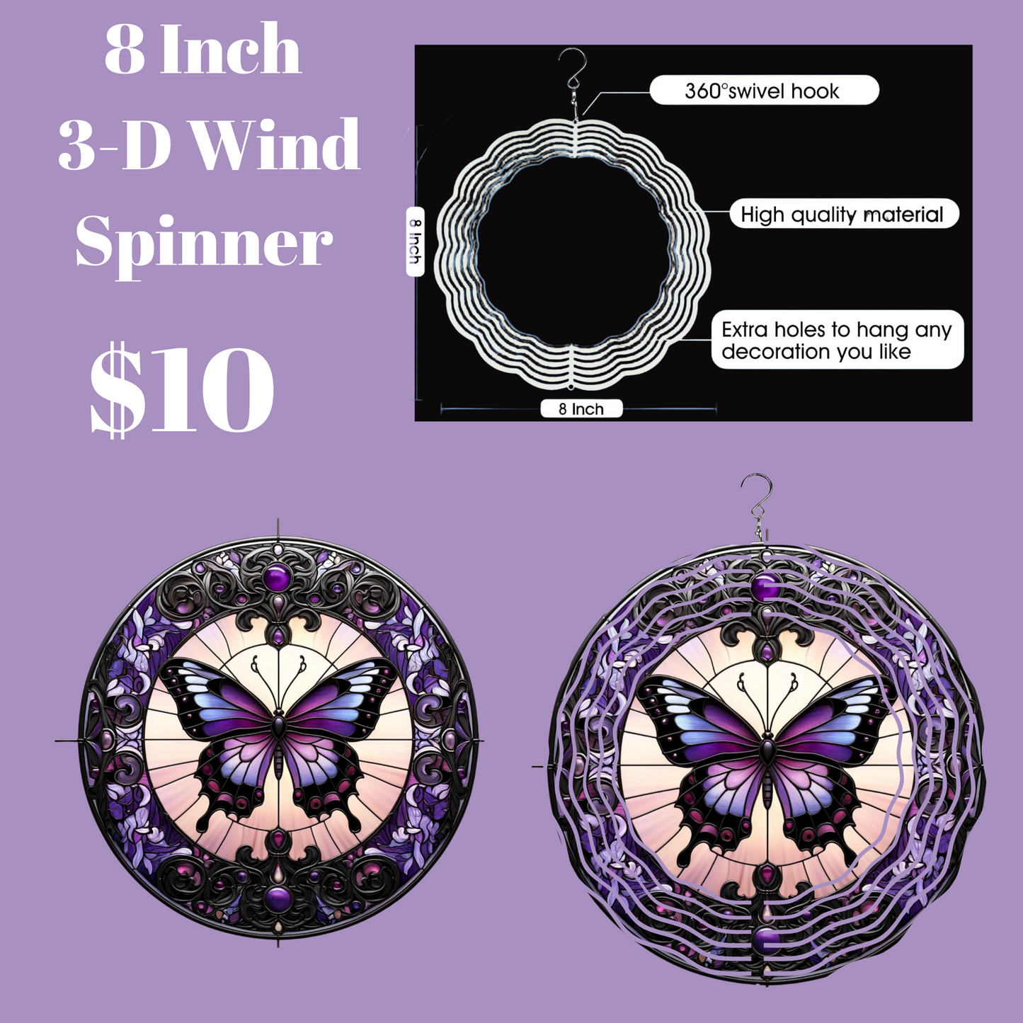 Butterfly Mosaic Wind Spinner Collection