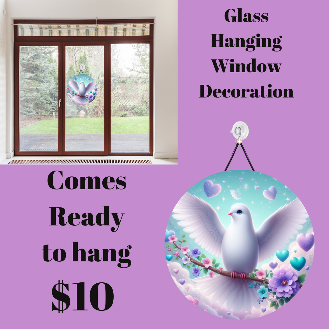 Seraphic Elegance Glass Suncatcher