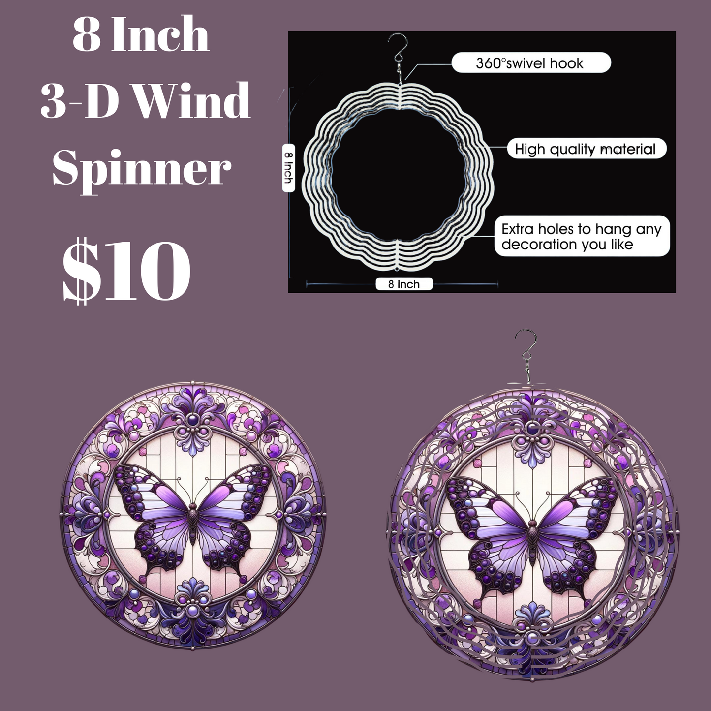 Butterfly Mosaic Wind Spinner Collection